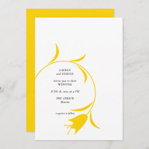 MOD YELLOW TULP WEDDING KAART