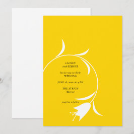 MOD YELLOW TULP WEDDING KAART