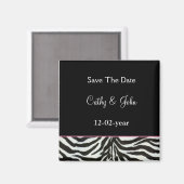 mod zebra print Sparen date magnet Magneet (Voorkant / Achterkant)