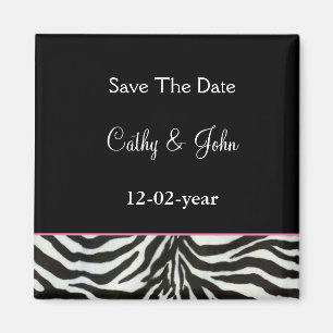 mod zebra print Sparen date magnet Magneet