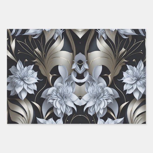 Mod Zwart Verpakkingsdocument Vlakke Bladreeks van Inpakpapier Vel (Voorkant 2)