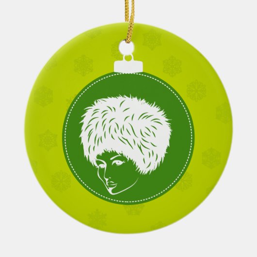 Modachtig Limoen kerstfeest Keramisch Ornament (Voorkant)