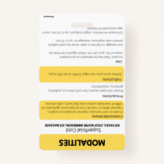 Modaliteiten (Hot/Cold) badge-kaartreferentie  Badge