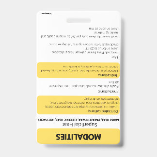 Modaliteiten (Warm/Koud) Badge Card Referentie 