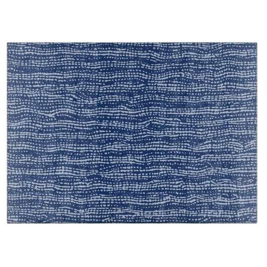 Modder doek Stitch Stripes in Indigo Blue Snijplank (Voorkant)