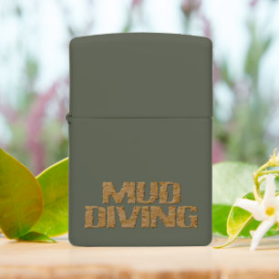 Modder duiken groene matte Zippo aansteker