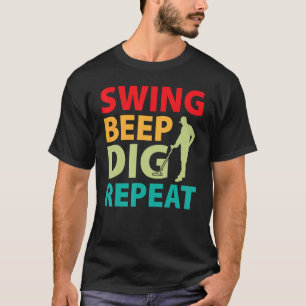 Modder vissen slinger piep graven herhaal t-shirt