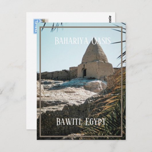 Modderbaksteengebouw, Bahariya Oasis, Egypte Briefkaart (Voorkant / Achterkant)