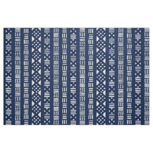 Modderdoek stijl patroon 01 - Indigo stijl Stof