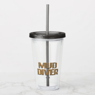 Modderduiker grijze acrylen tumbler acryl drinkbeker