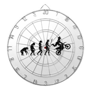 Modderige fiets evolutie dartbord