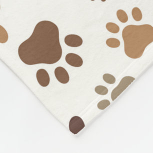 Modderige pootafdrukken fleece deken