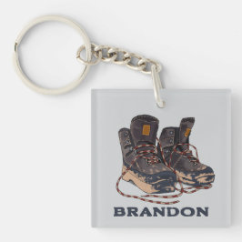 Modderige Wandel Laarzen Gepersonaliseerd Buiten A Sleutelhanger