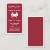 modderkrab visitekaartje (Voorkant / Achterkant)