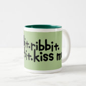 modderwater-mok. tweekleurige koffiemok (Voorkant rechts)