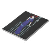 Mode 1920 van Parijs elegante dame Notitieblok (Gedraaid)