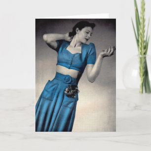 mode 1940s foto met stijl van midriff kaart