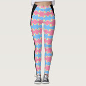 Mode Abstraite vague ondulée Leggings (Devant)