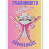 Mode-accessoires damessticker sticker (Voorkant)