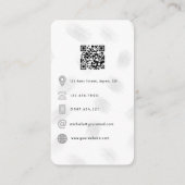 Mode Afro fitnessinstructrice QR-code Visitekaartje (Achterkant)