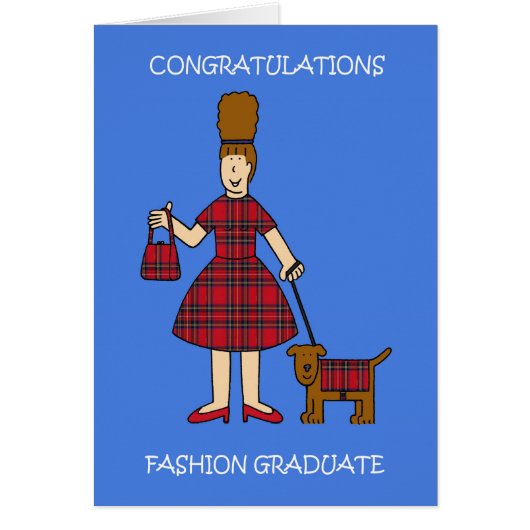 Mode Afstuderen Cartoon Lady (Voorkant)