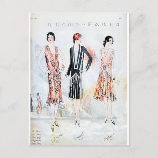 Mode, april 1928 briefkaart (Voorkant)