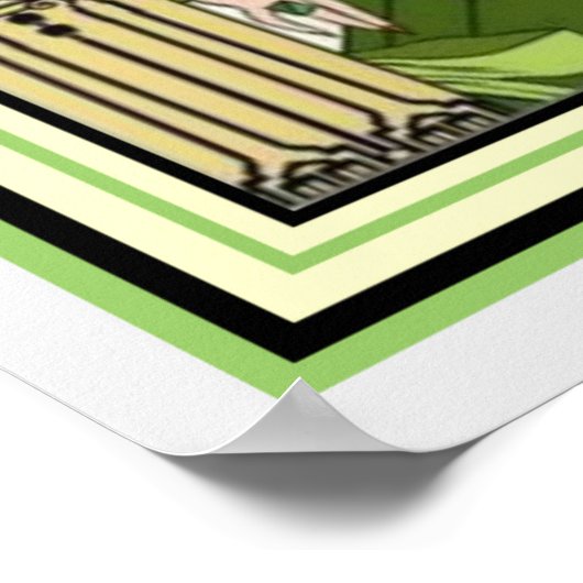 Mode Art déco dynamique Ad 16 x 20 (Coin)