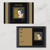 Mode Art Nouveau Déco carte de visite Élégant (Devant / Derrière)