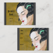 Mode Art Nouveau Déco carte de visite Élégant (Devant / Derrière)