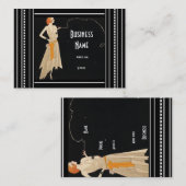 Mode Art Nouveau Déco carte de visite Élégant (Devant / Derrière)