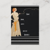 Mode Art Nouveau Déco carte de visite Élégant (Dos)