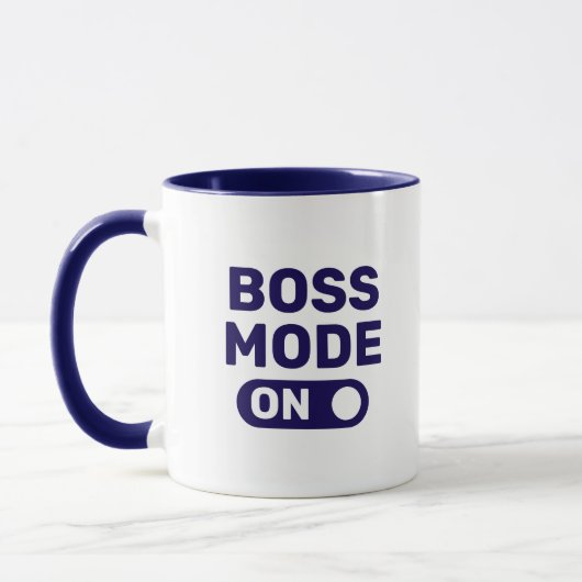 Mode basse Typographie Bleue Tasse de café (Gauche)