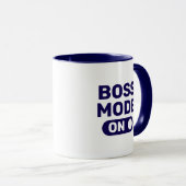 Mode basse Typographie Bleue Tasse de café (Devant droit)