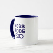 Mode basse Typographie Bleue Tasse de café (Devant gauche)