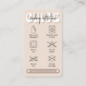 Mode Beige Retro Instructions de lavage Cartes de  (Devant)