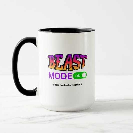 Mode Bête Activé – Tasse de Café Drôle pour les Am (Gauche)