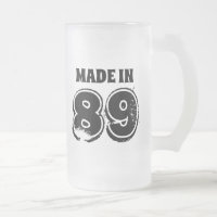 Mode Birthday Beer Mug Fabriqué en 89 Typographie