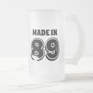 Mode Birthday Beer Mug Fabriqué en 89 Typographie 