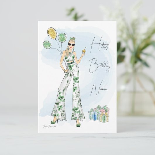 Mode Birthday Kaart (Staand voorkant)