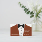 Mode Black Stropdas Event Tuxedo Suit Elegant Mode Visitekaartje (Staand voorkant)