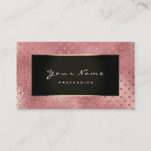 Mode Blogger omhuld zwart Lijst glas Roos Visitekaartje