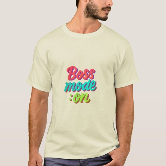 Mode Boss Sur T-Shirt Homme - Puissance Motivation (Devant)
