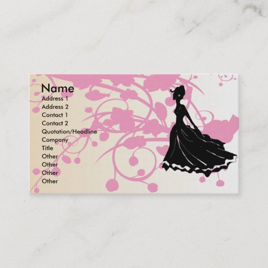 Mode Boutique of Salon Visitekaartje (Voorkant)