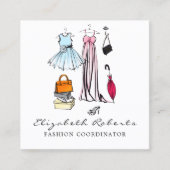 Mode Boutique Vierkante Visitekaartje (Voorkant)