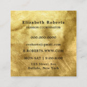 Mode Boutique Vierkante Visitekaartje (Achterkant)