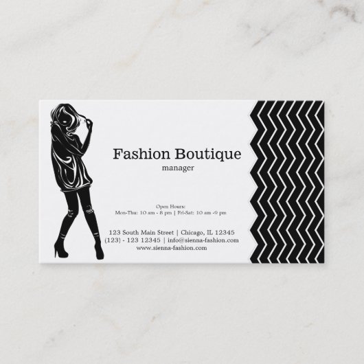 Mode Boutique Visitekaartje (Voorkant)