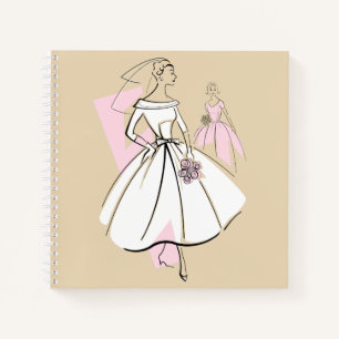 Mode Bride Neutraal vierkant notitieboek van de Gr