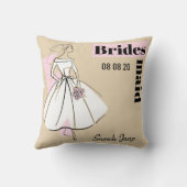 Mode Bride Neutrale Bridesmaid werpt kussen (Achterkant)