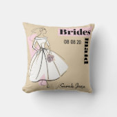Mode Bride Neutrale Bridesmaid werpt kussen (Voorkant)
