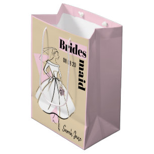 Mode Bride Neutrale Bridesmaïde medium roze Cadeauzakje
